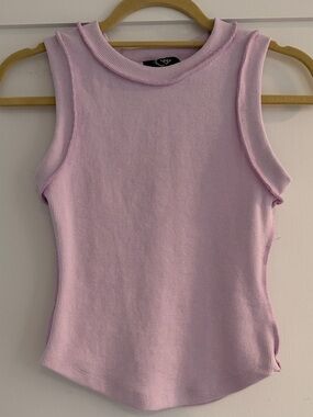 Sweetkama Ribbed Tank Top in Light Lavender | Size Small